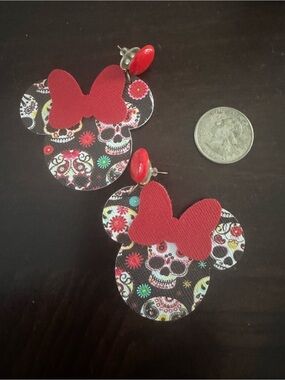 Minnie Dia De Los Muertos Earrings